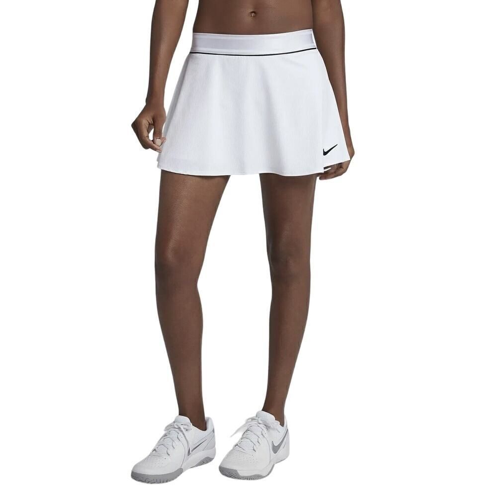 NIKE Women's Advantage Dri-Fit Slim Fit Tennis Skort Skirt White Size Large